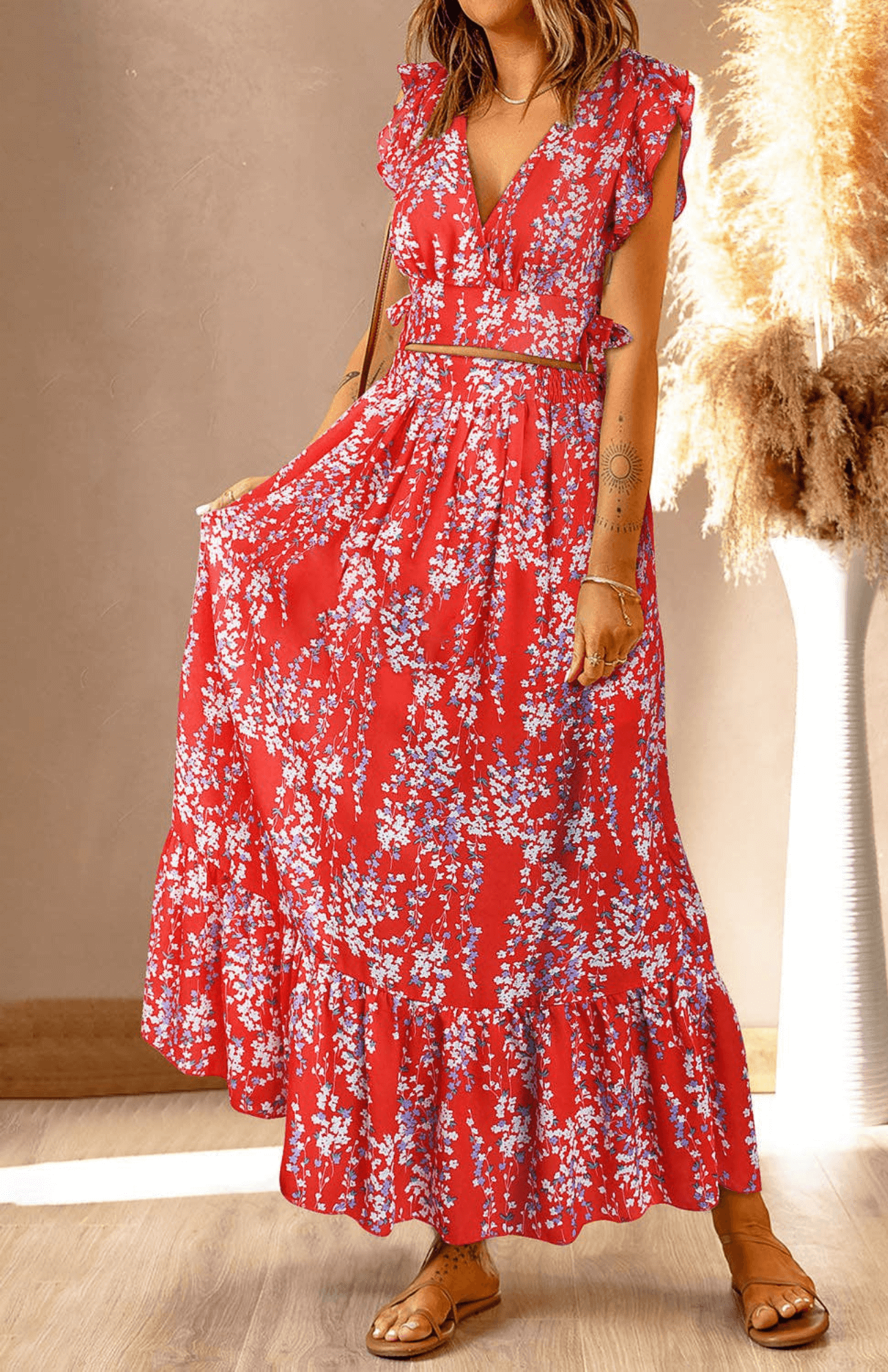 Jamie Floral Ruffled Skirt