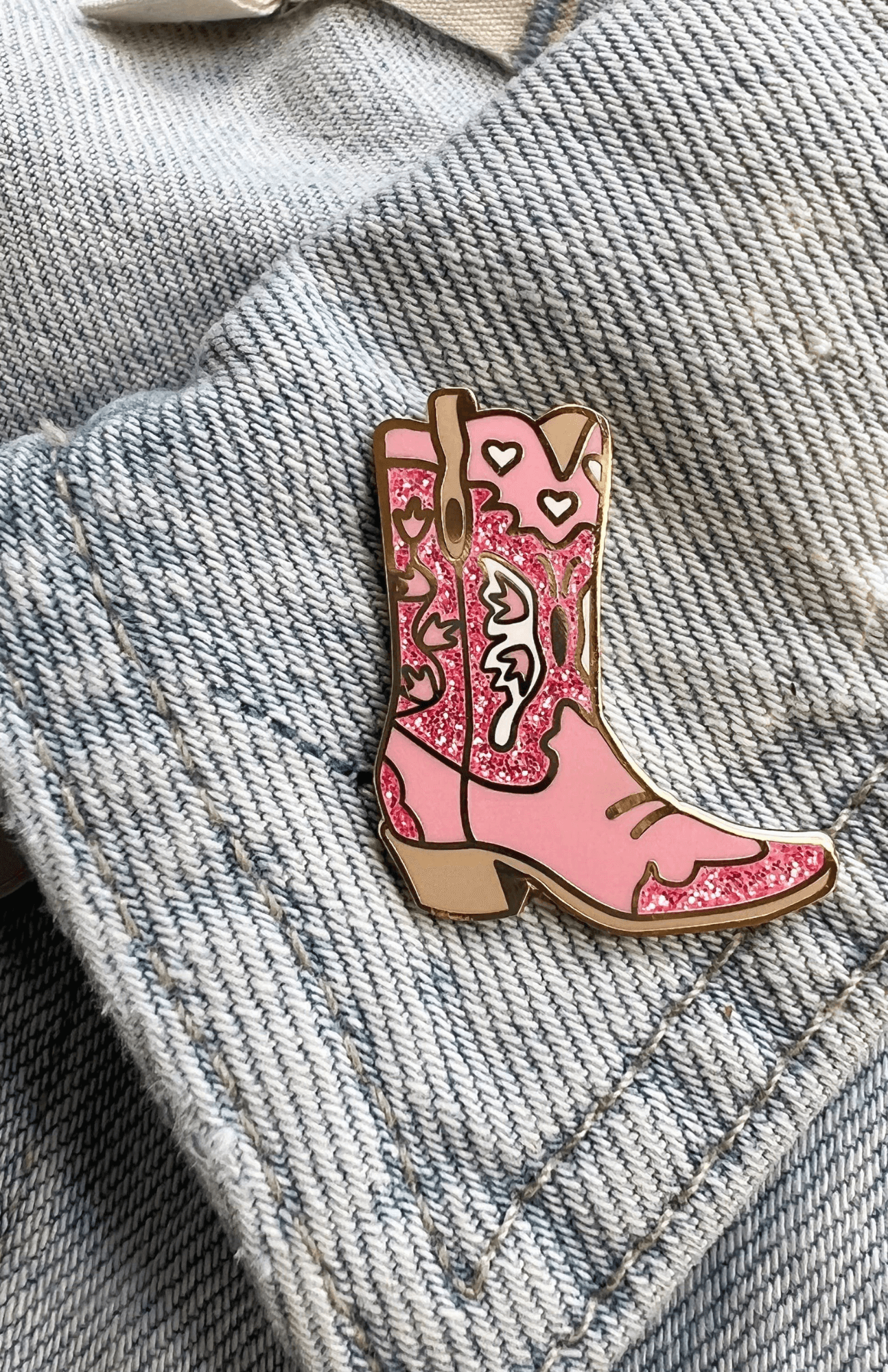 Cowgirl Boot Enamel Pin