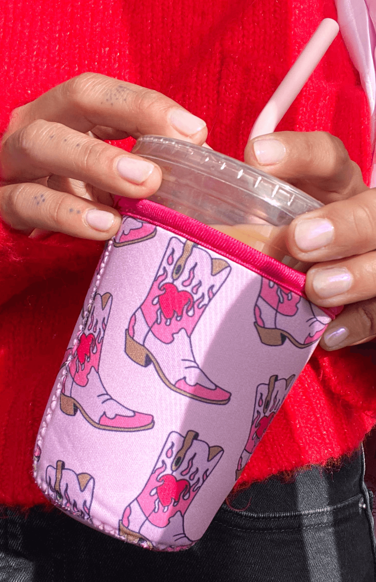 Cowgirl Boot Iced Coffee Coozie