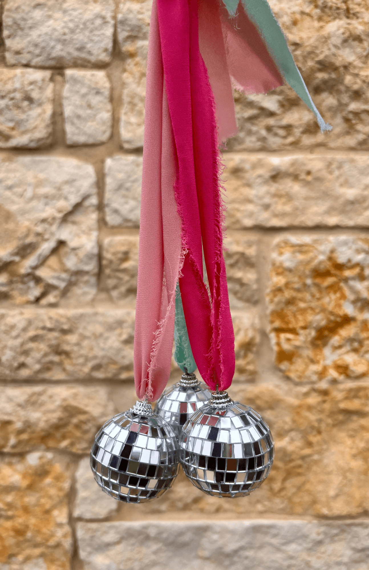Chiffon Ribbon Disco Car Charm