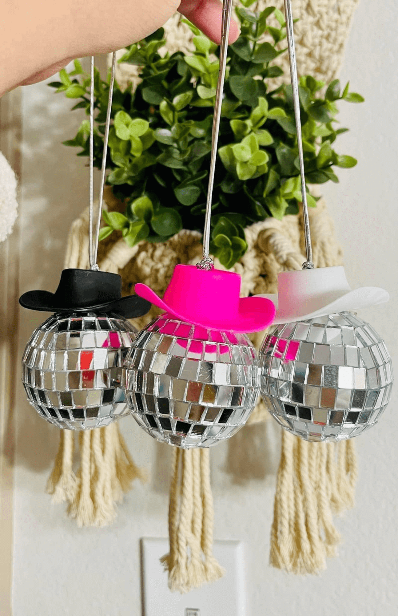 Cowgirl Disco Car Charm