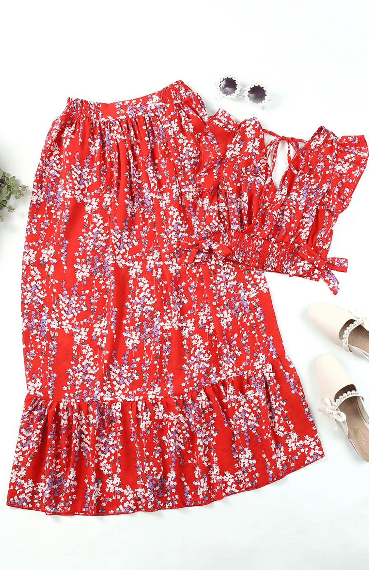 Jamie Floral Ruffled Skirt