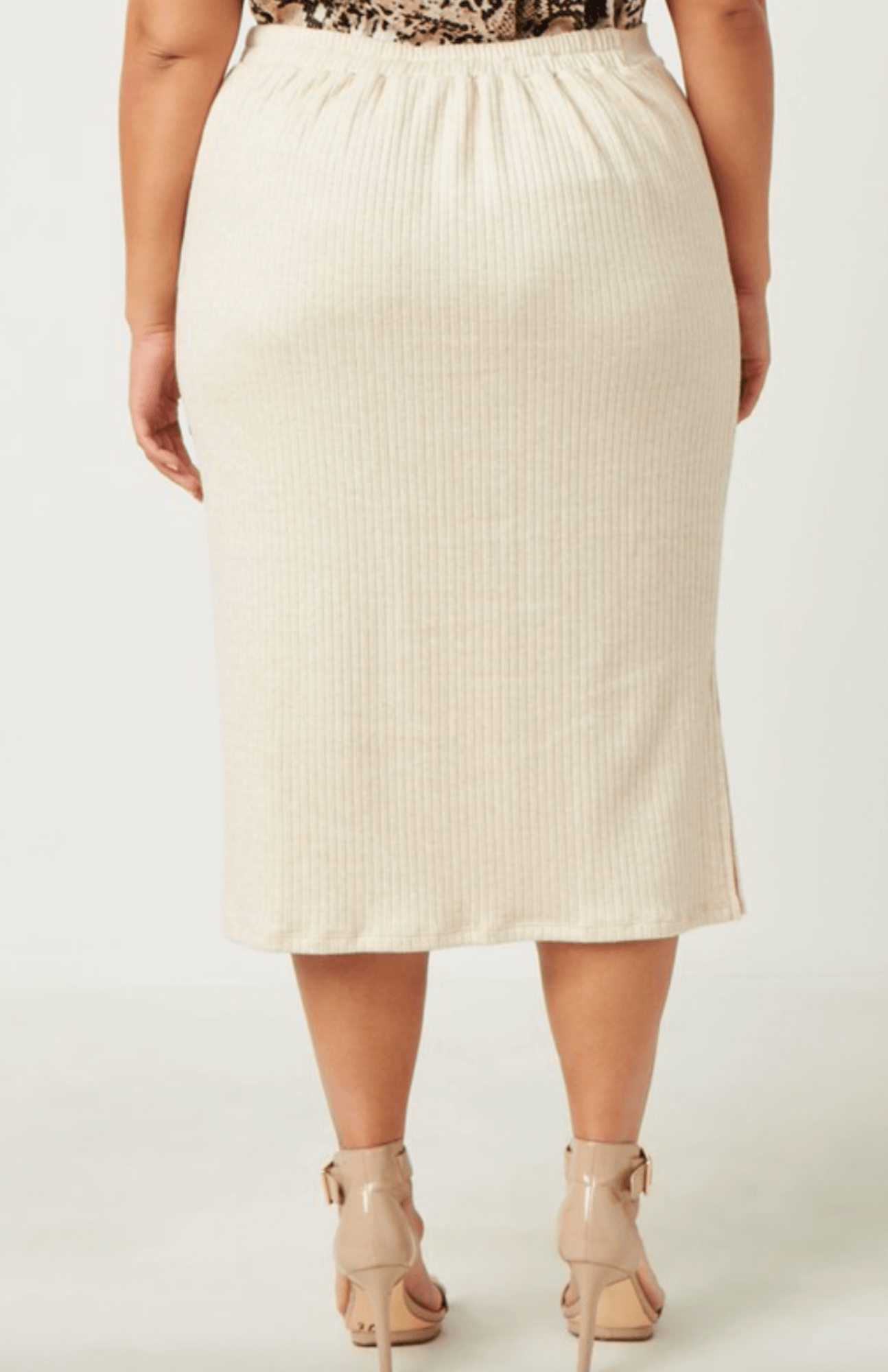 Cayla Ribbed Knit Pencil Skirt