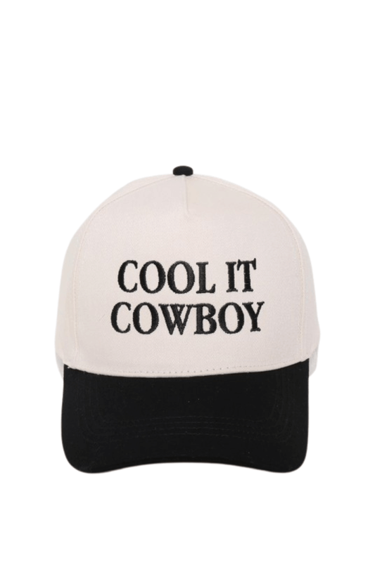Cool It Cowboy Baseball Cap - Black