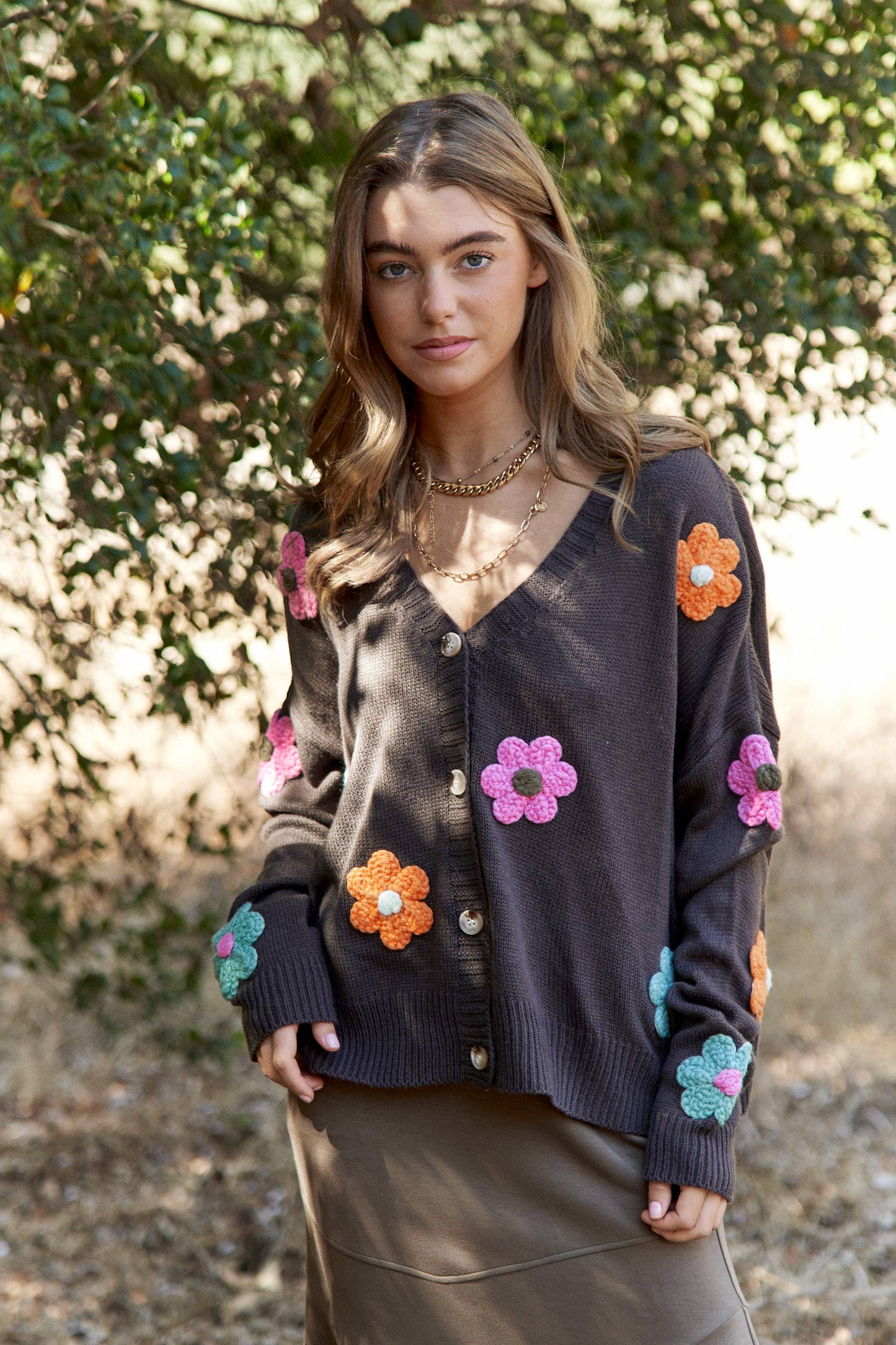 Kaylene Flower Cardigan
