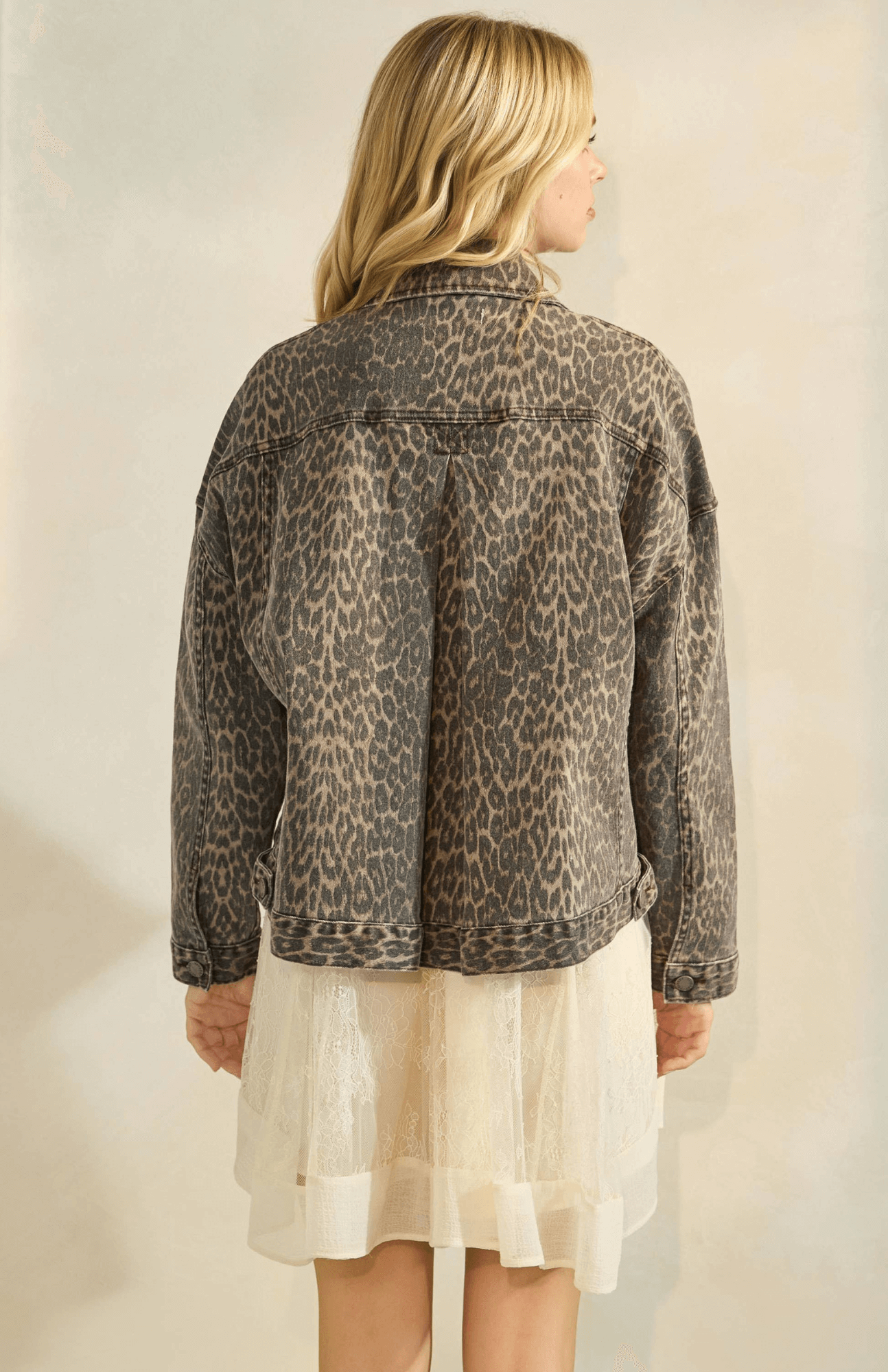 Shay Leopard Denim Jacket