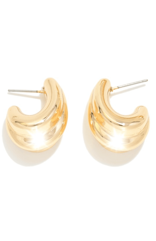 Ally Ridged Curl Hoop Earrings