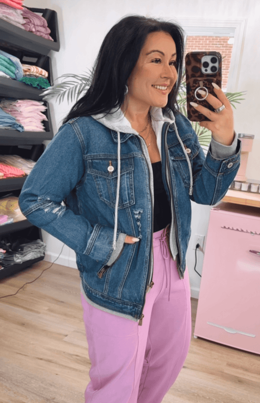 Midnight Denim Hooded Jacket