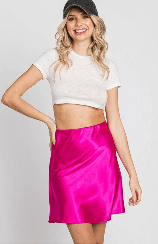 Natalie Satin Mini Skirt