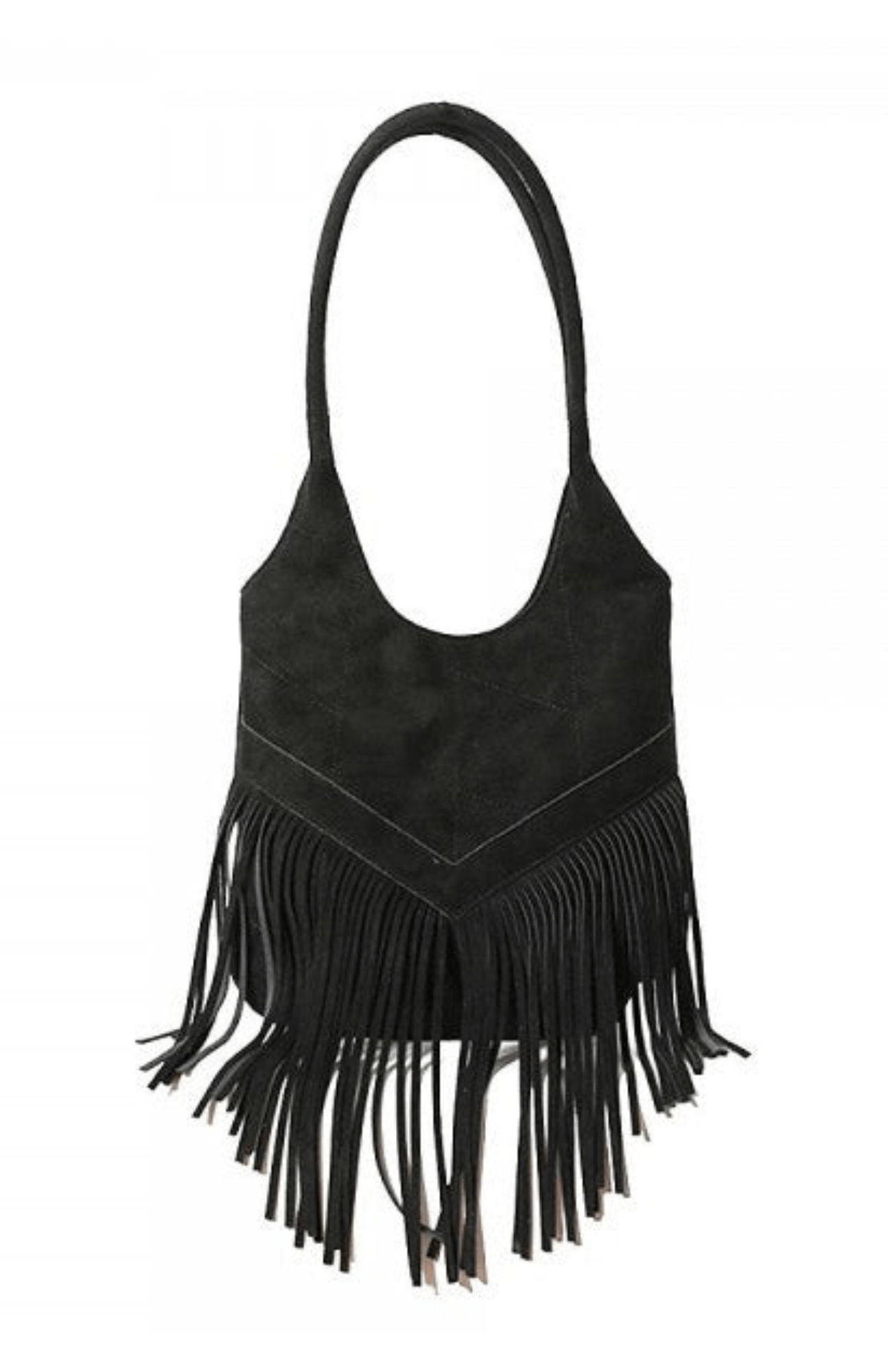 Tinsley Tassel Fringe Tote Bag - Black