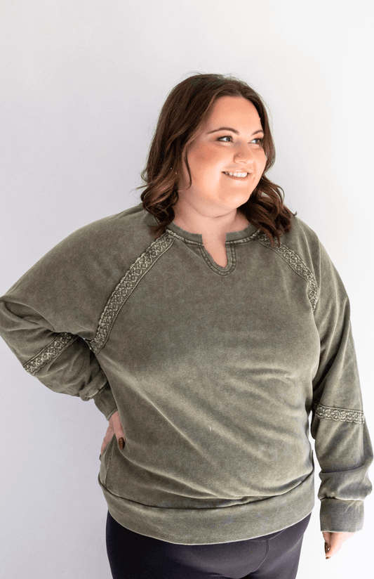 Olive Mineral Crewneck