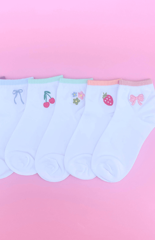 Embroidered Ankle Socks