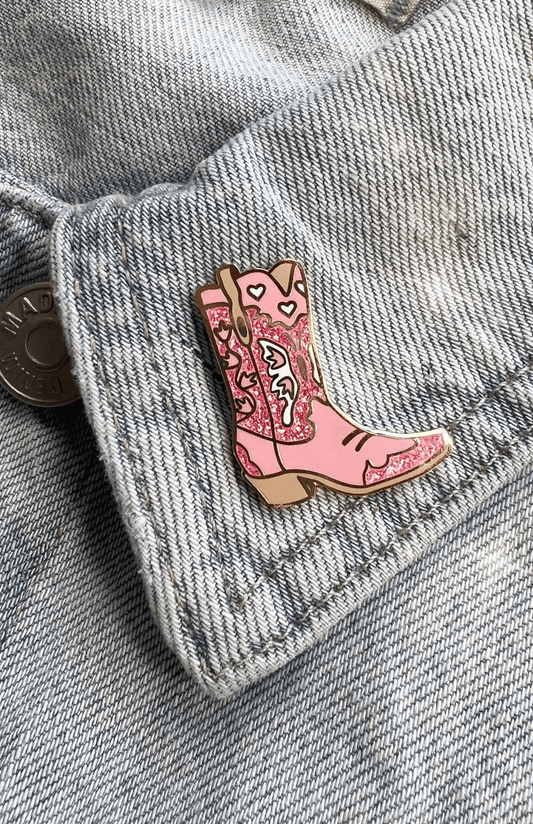 Cowgirl Boot Enamel Pin