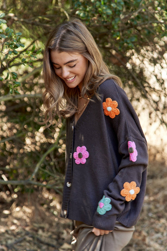 Kaylene Flower Cardigan