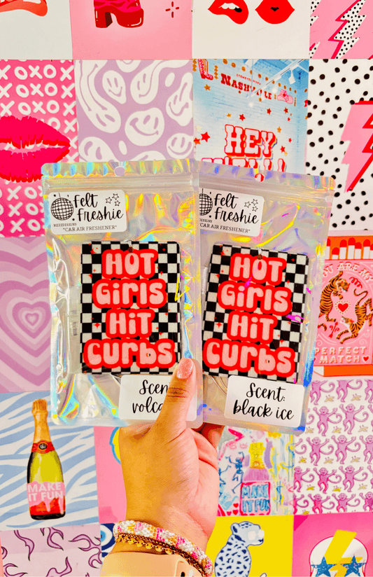 Hot Girls Hit Crubs Car Felt Freshie