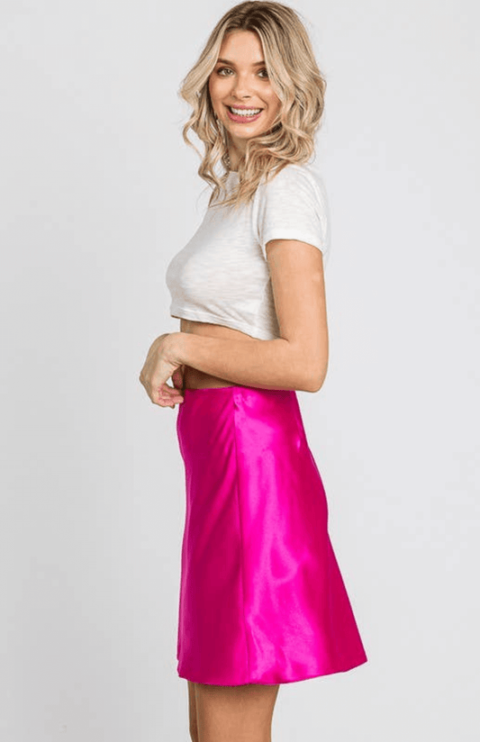 Natalie Satin Mini Skirt