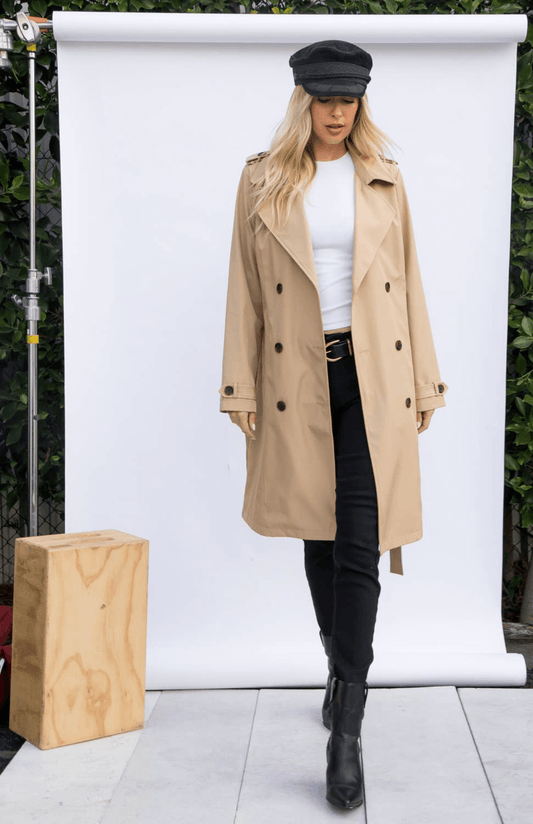 Quinn Trench Coat - Light Tan