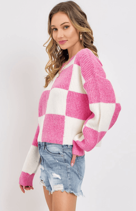 Dolly Checker Sweater