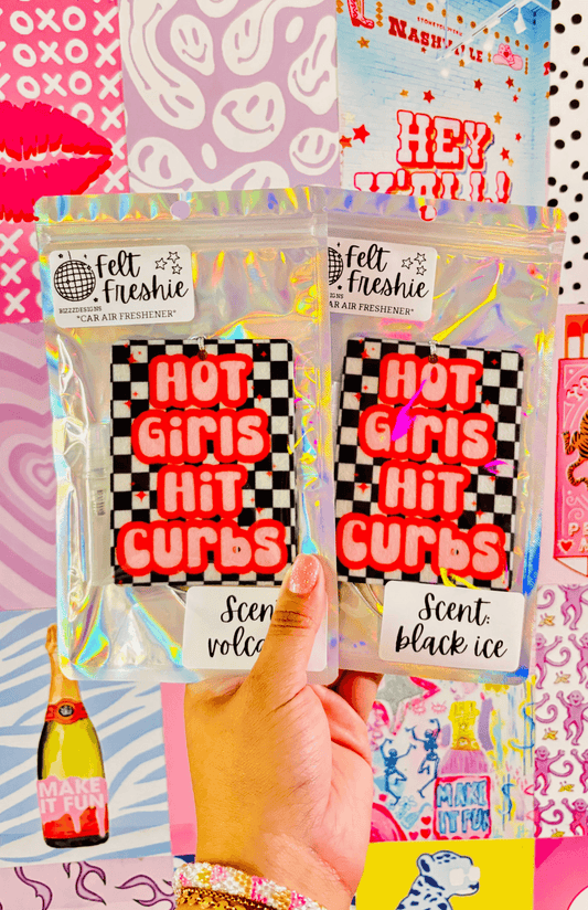 Hot Girls Hit Crubs Car Felt Freshie