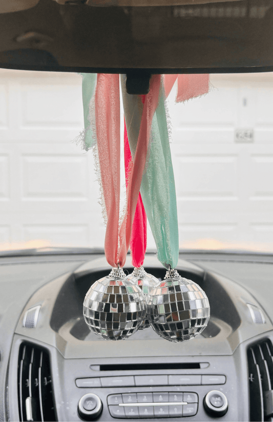 Chiffon Ribbon Disco Car Charm
