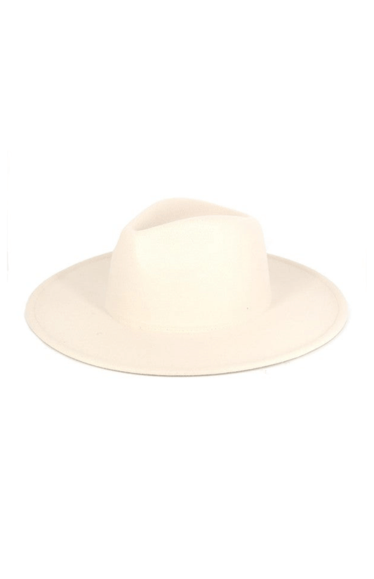 Finley Wide Brim Fedora Hat - Oatmeal