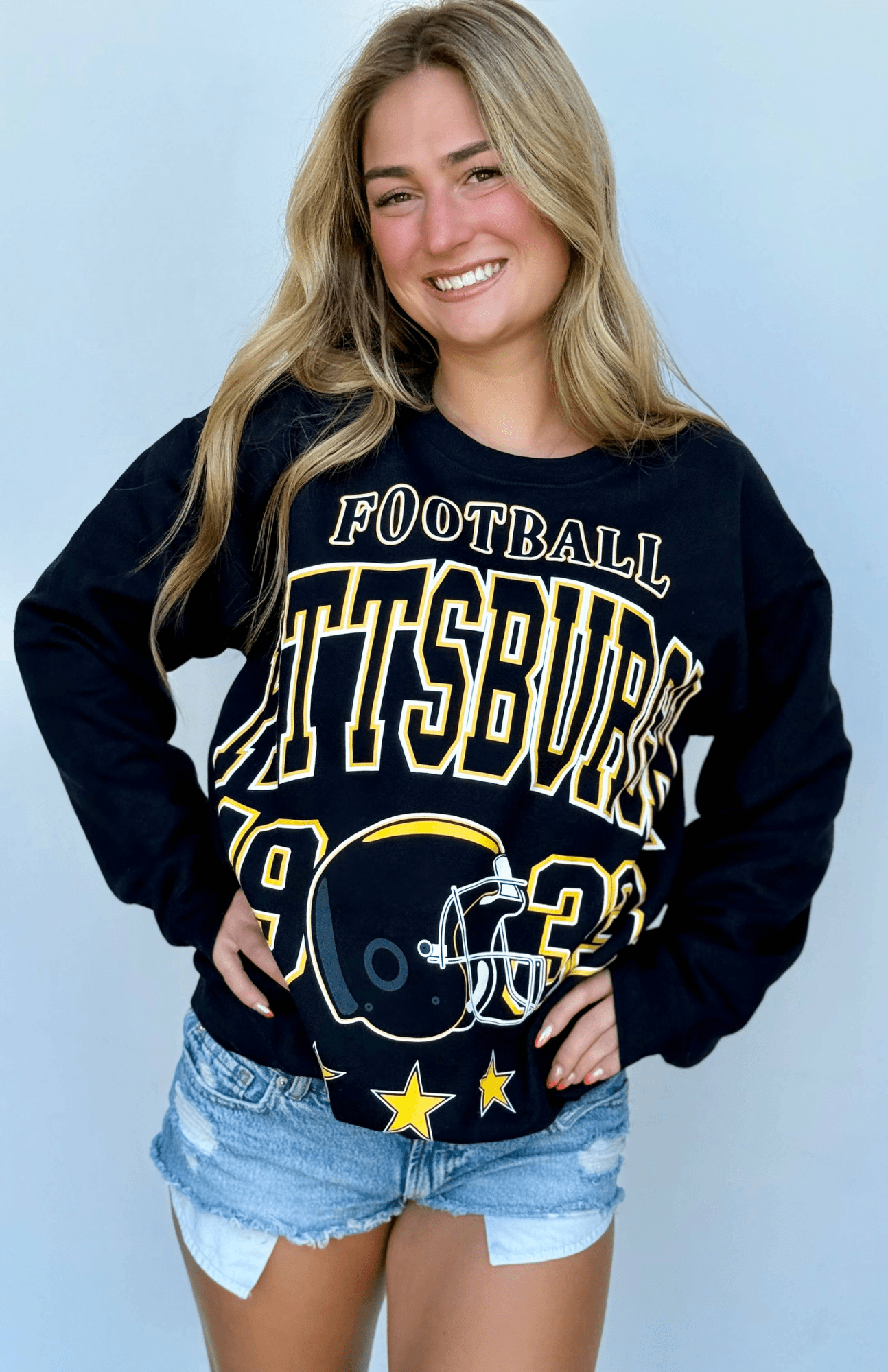 Women's Pittsburgh vintage inspired game day sweatshirt