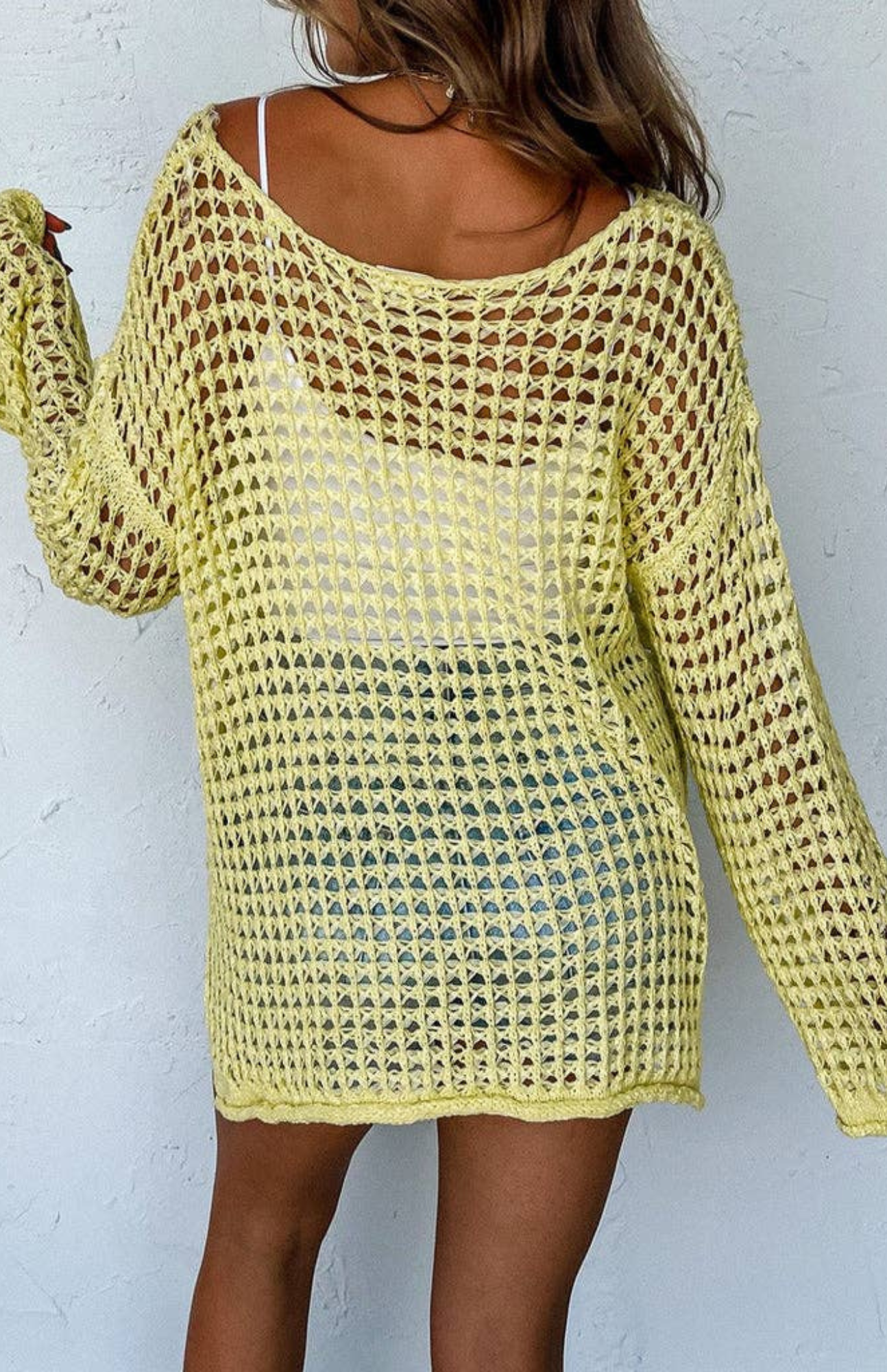 Sunshine Crochet Bell Sleeve Sweater