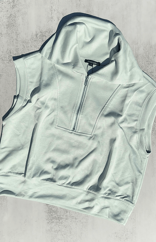 Blake Half Zip Cropped Sweatshirt