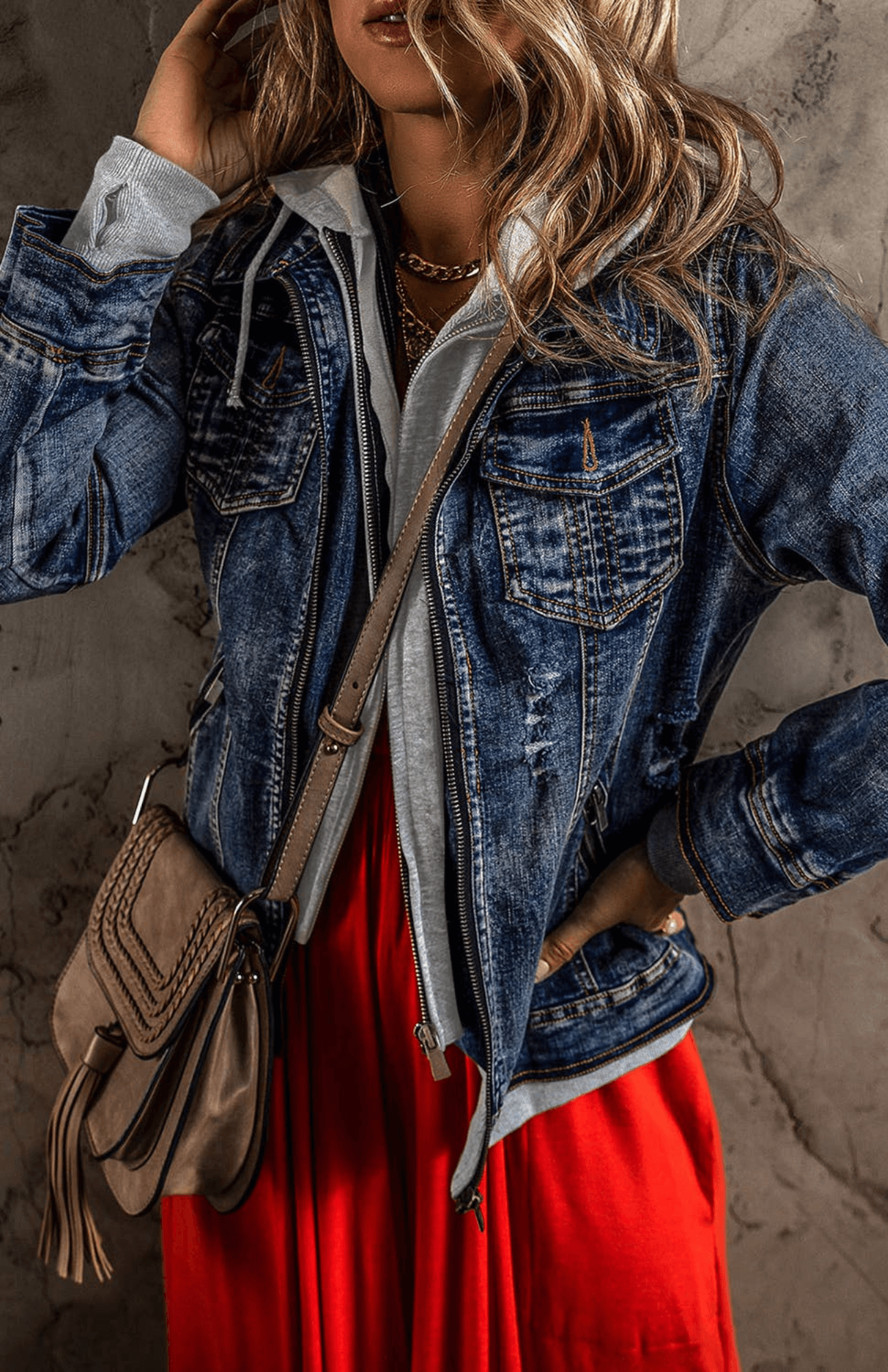 Midnight Denim Hooded Jacket