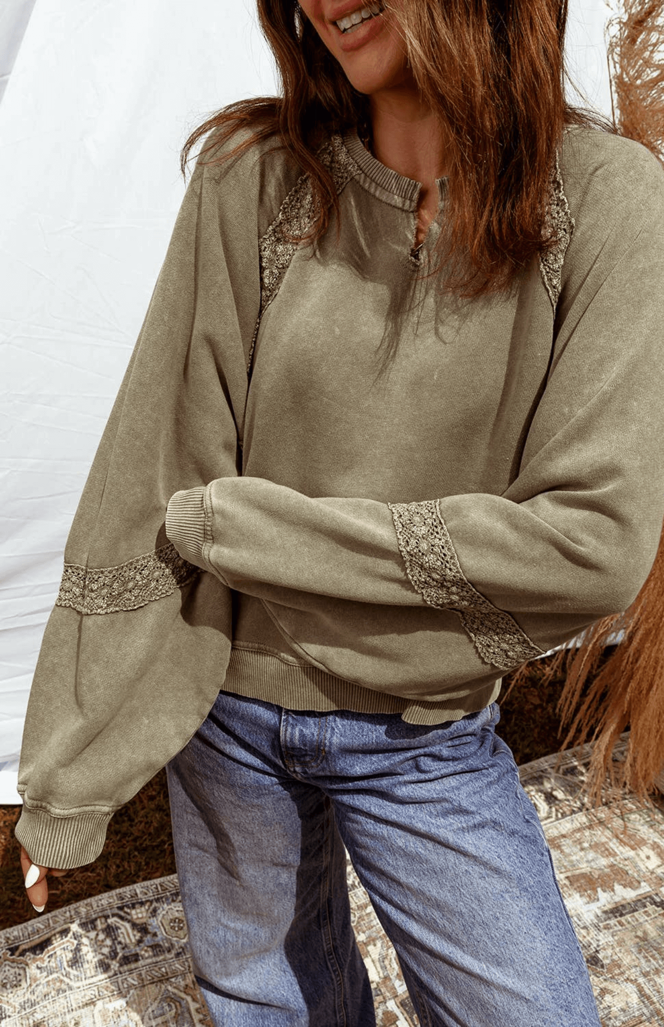 Olive Mineral Crewneck