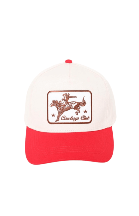 Cowboy Club Baseball Cap - Red
