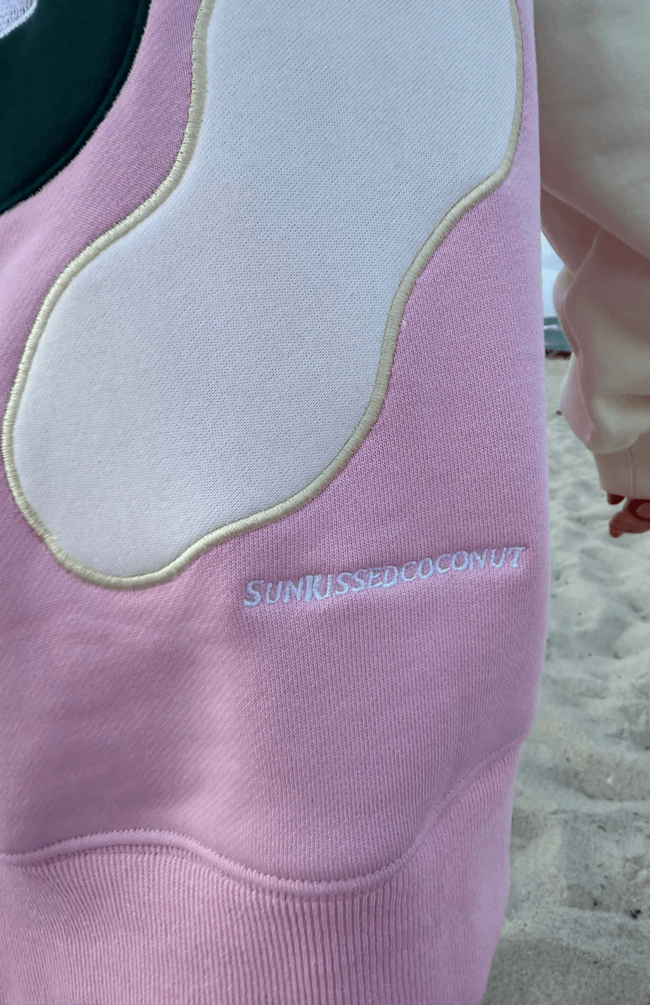Women's oversized 100% cotton Golf Mockneck Crew sweatshirt