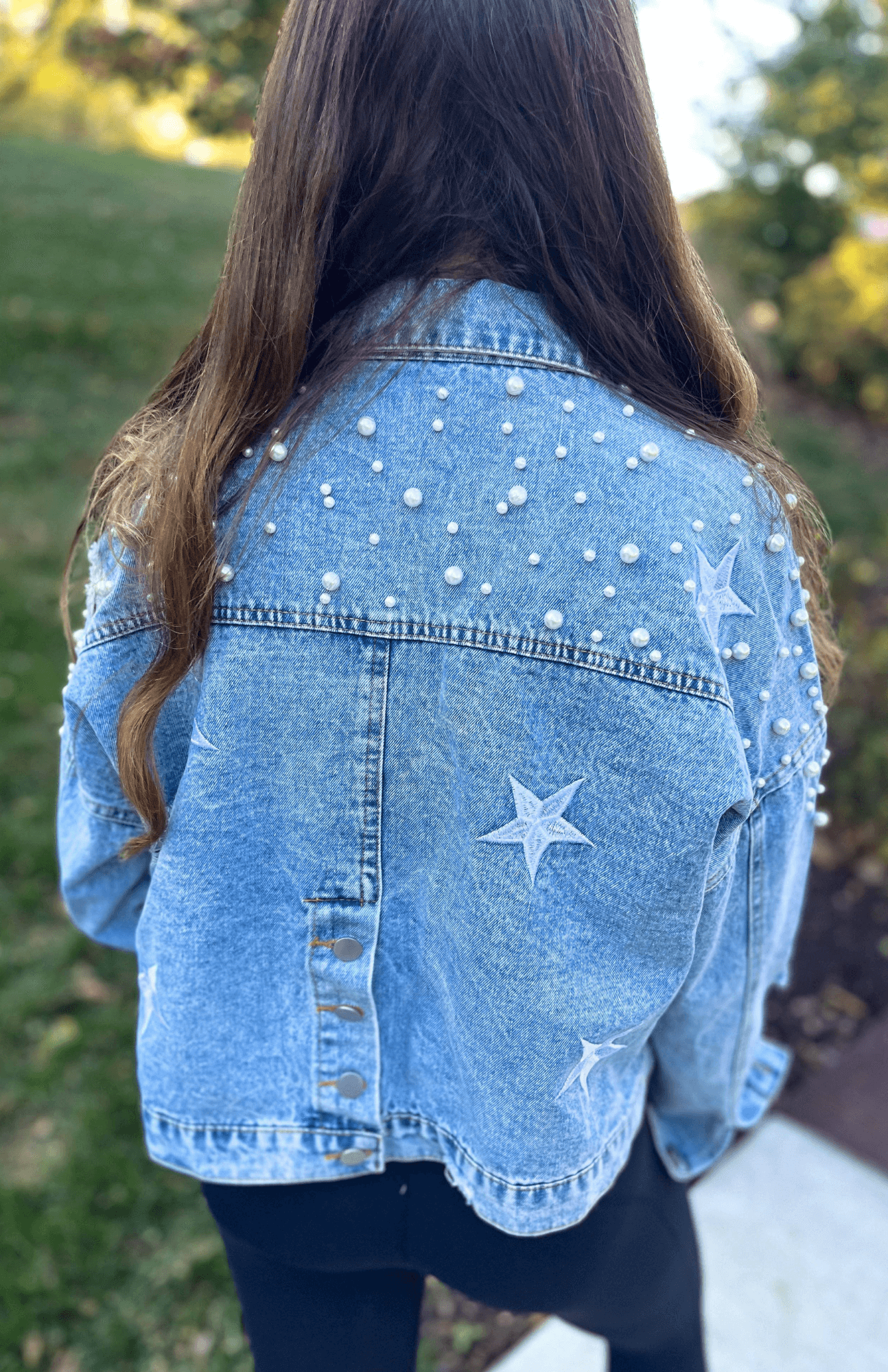 Pearl Studded Denim Jacket