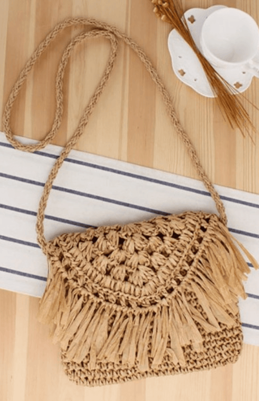 Woven Straw Crossbody Bag