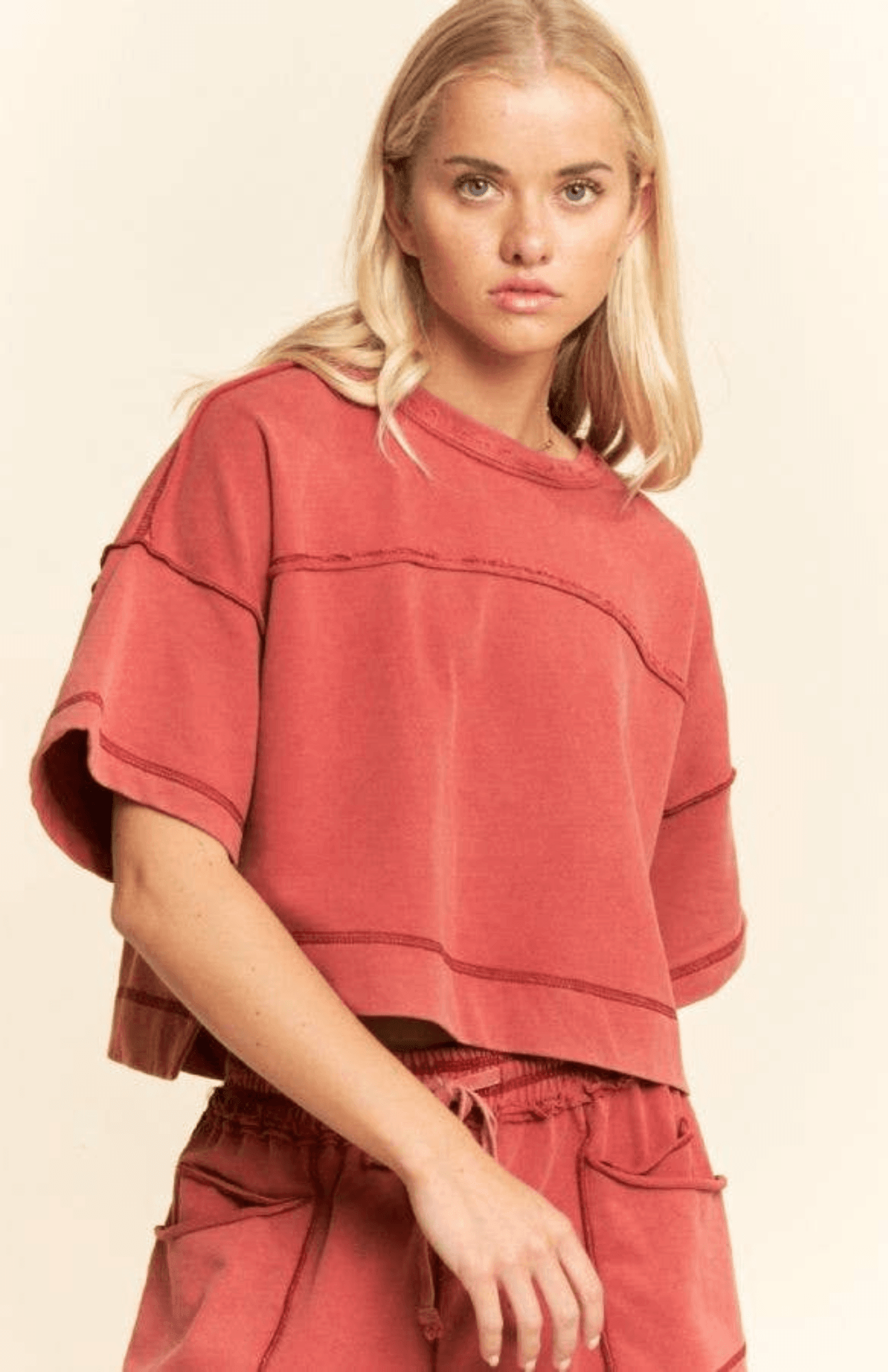 Boho Mineral Wash Bottom - Wine