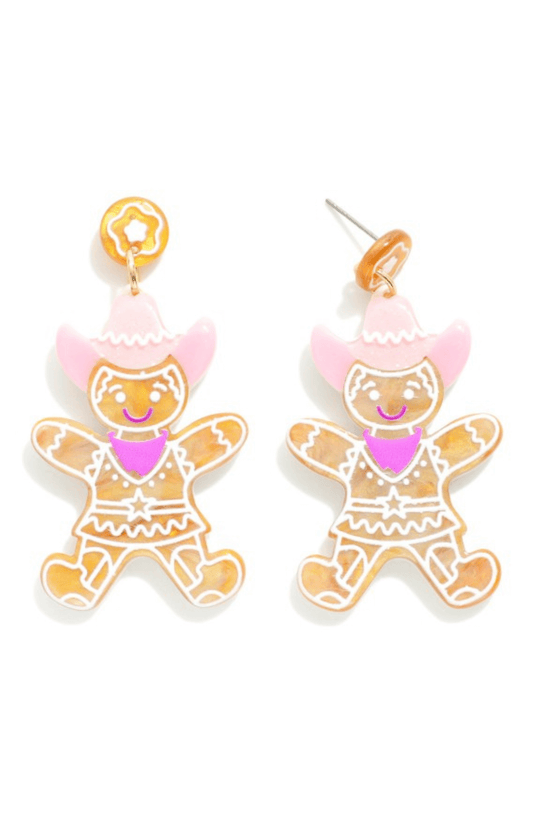 Howdy Gingerbread Earrings