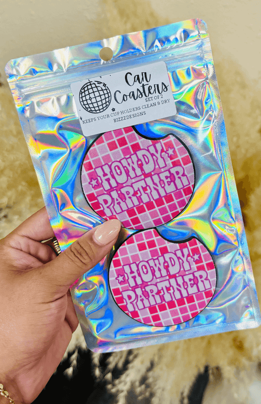 Howdy Coquette Car Coasters