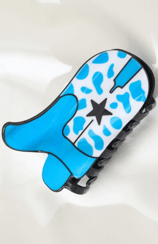 Cowgirl Boot Clip - Blue
