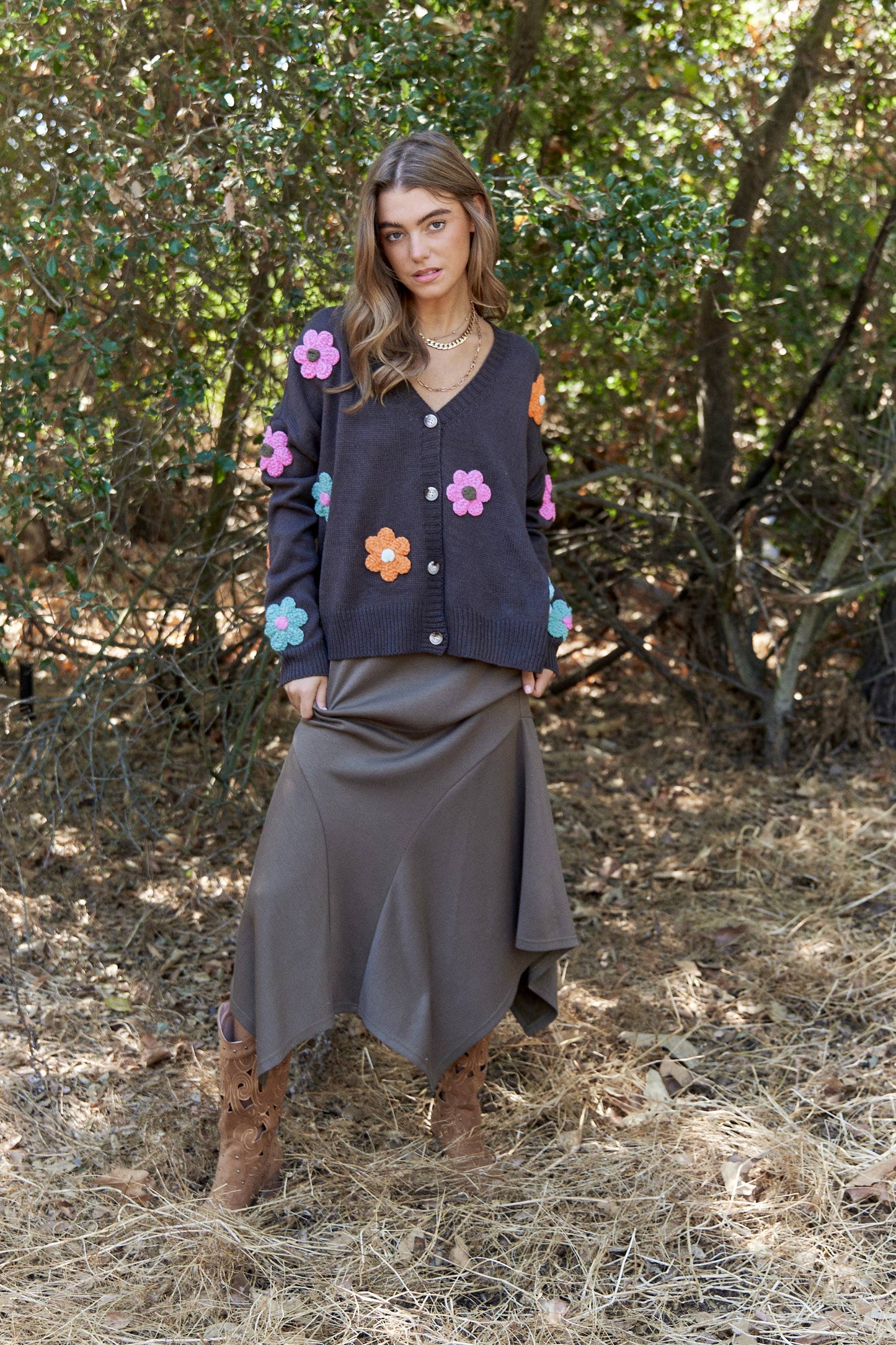 Kaylene Flower Cardigan