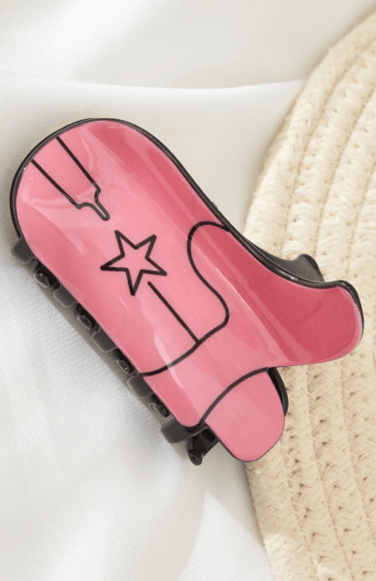 Cowgirl Boot Clip - Pink
